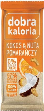 Barre aux fruits à la noix de coco et à l'orange 35g GOOD KALORIA