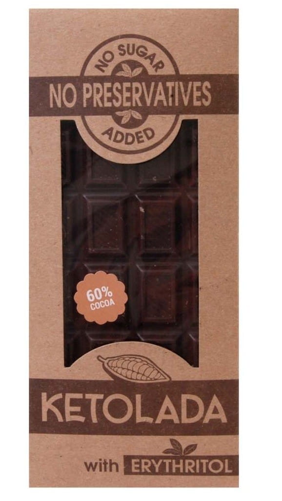 Chocolat sans sucre ajouté 100 g - KETOLADA