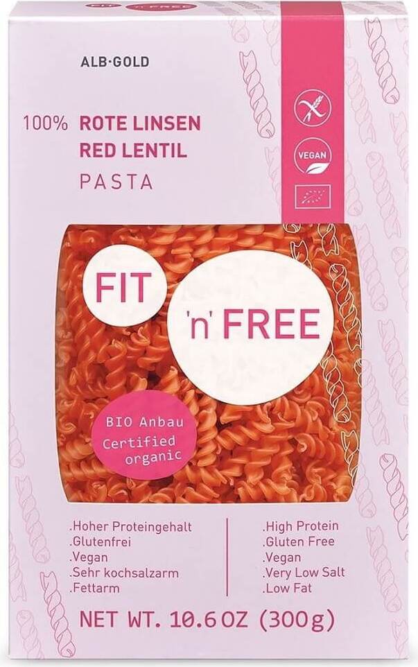 Pâtes (lentilles corail) sans gluten BIO 300 g - ALB GOLD