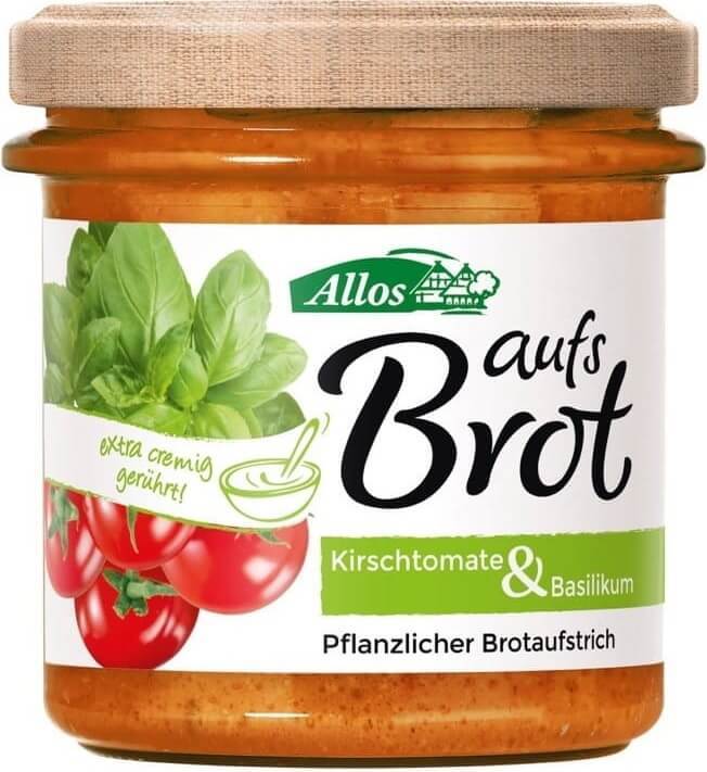 Pâte de crème aux tomates cerises et basilic sans gluten BIO 140 g - ALLOS