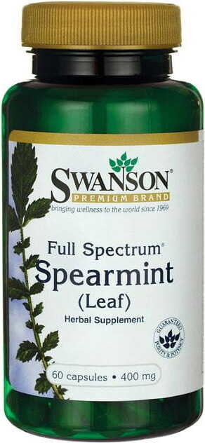 Feuille de menthe verte à spectre complet de menthe verte 400 mg 60 gélules SWANSON