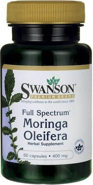 Moringa oleifera à spectre complet 400 mg 60 gélules de SWANSON