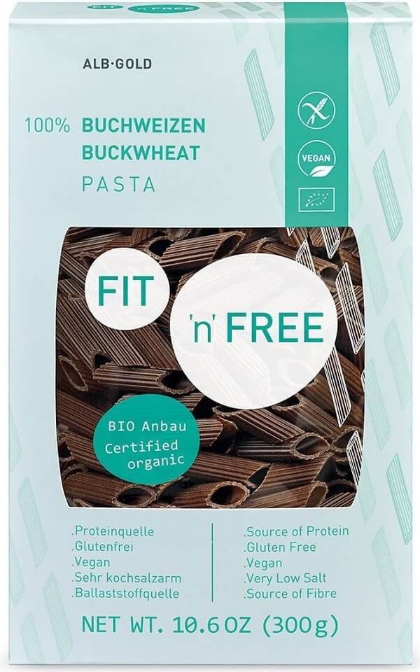 Pâtes penne (sarrasin) sans gluten BIO 300 g - ALB GOLD