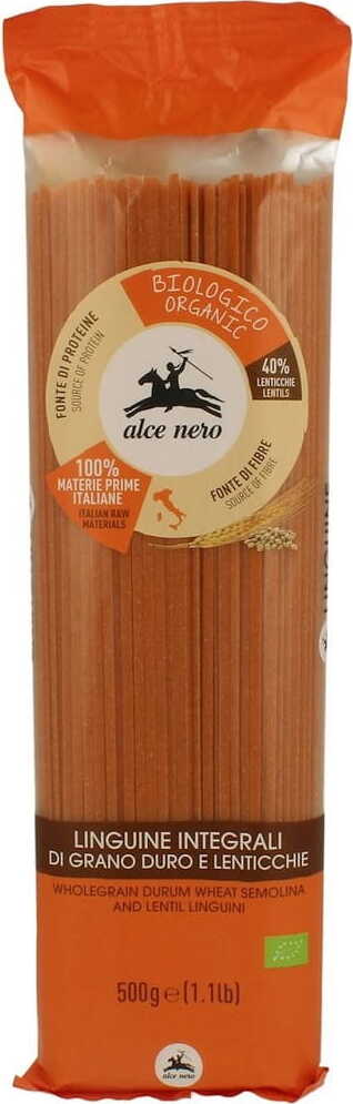 Pâtes (semoule aux lentilles corail) spaghetti BIO 500 g - ALCE NERO