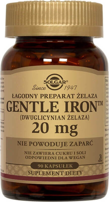Fer diglycinate fer doux prePArat fer doux 20mg 90 gélules SOLGAR