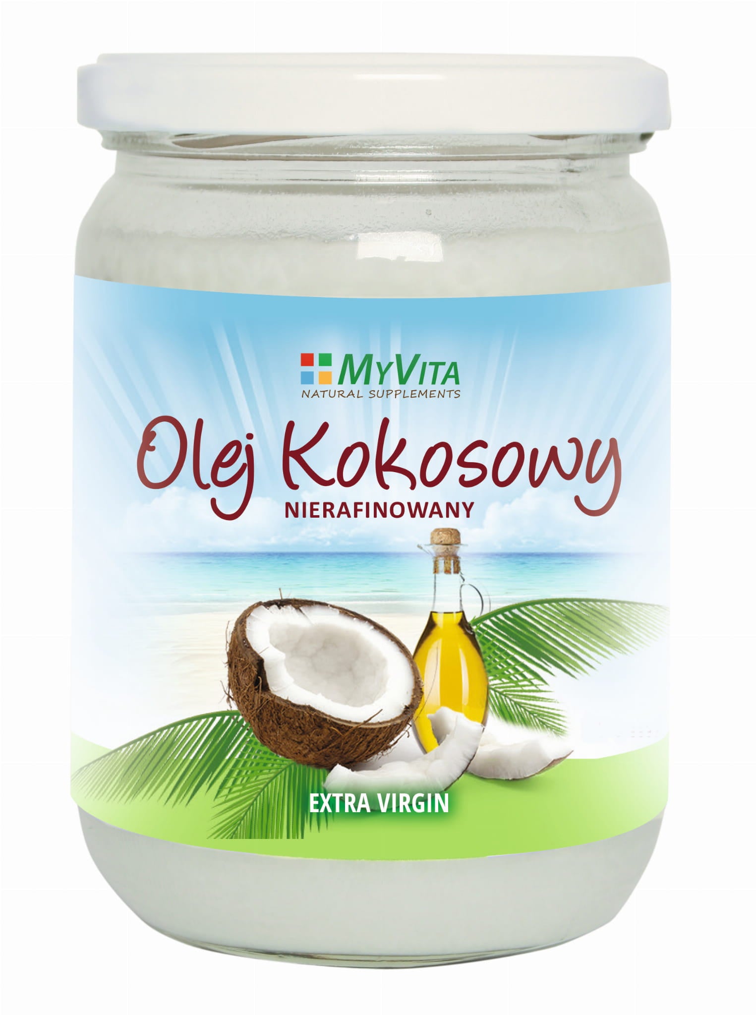 Huile de coco extra vierge non raffinée 200 ml MYVITA