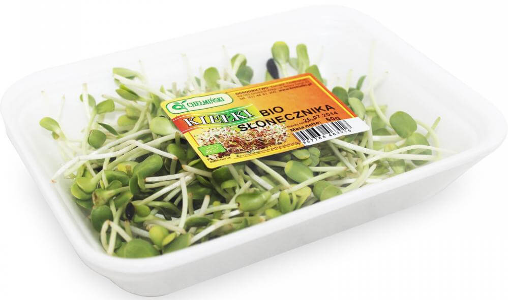 Pousses de tournesol fraîches BIO (environ 50 g)