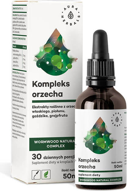 Noix complexe extraits de plantes absinthe clou de girofle pamplemousse absinthe naturel complexe gouttes 50 ml AURA HERBALS
