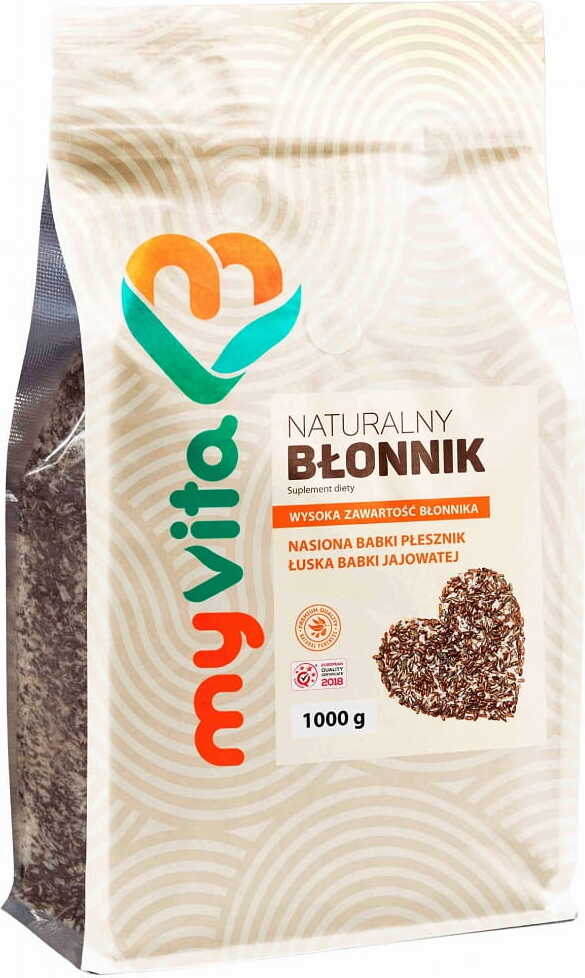 Fibres naturelles, graines de psyllium et enveloppe de psyllium 1000g MYVITA