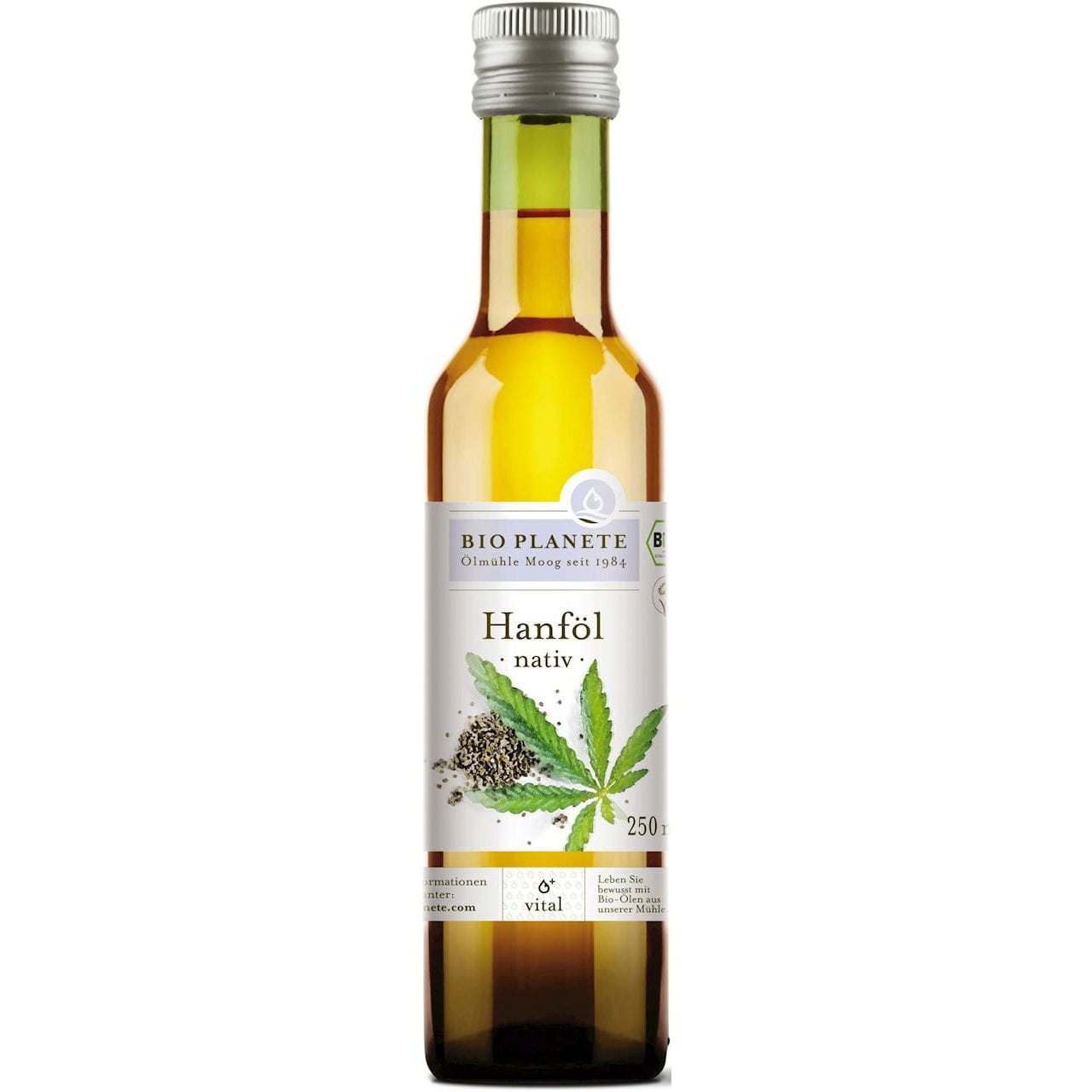 Huile de chanvre non raffinée pressée à froid BIO 250ml - BIO PLANETE