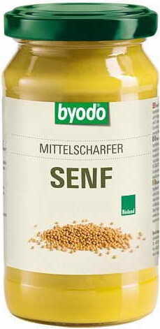 Moutarde épicée moyenne sans gluten BIO 200 ml BYODO