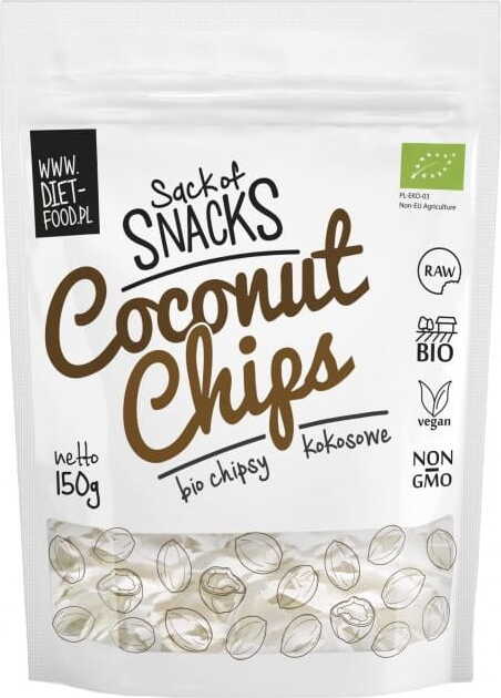 Chips crues à la noix de coco BIO 150 g DIET - FOOD