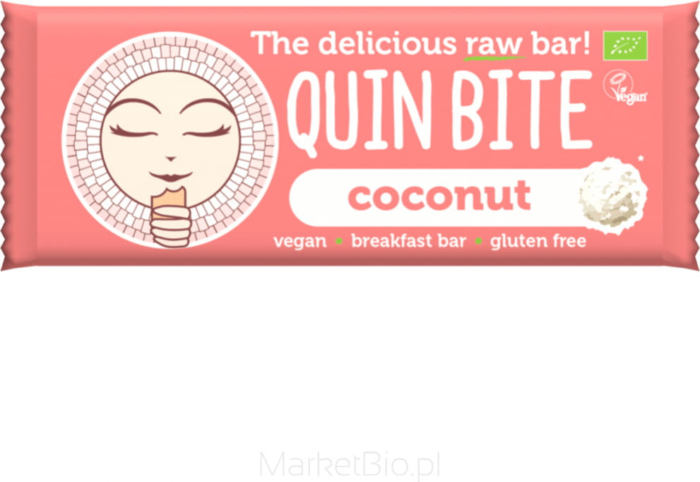 Barre crue coco BIO sans gluten 30 g QUIN BITE
