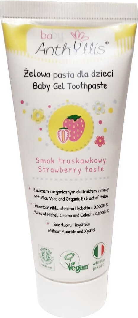 Dentifrice enfant sans fluor dès la première dent fraise 75 ml - BÉBÉ ANTHYLLIS
