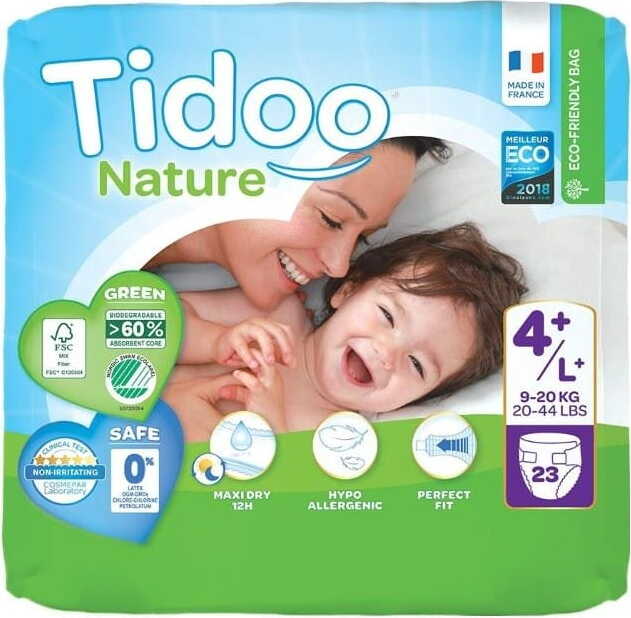Couches taille l + 9 - 20 kg (23 pièces) - TIDOO