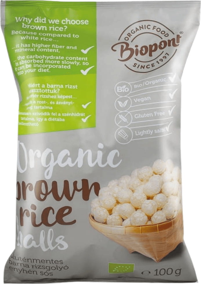 Chips de riz légèrement salé sans gluten BIO 100 g - BIO PONT