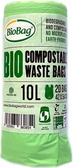 Sacs poubelles BIO et mixtes 10 L 20 pcs - BIOBAG