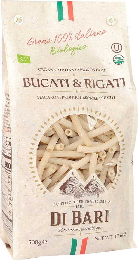 Pâtes (semoule) bucati & rigati BIO 500 g - PASTIFICIO DI BARI