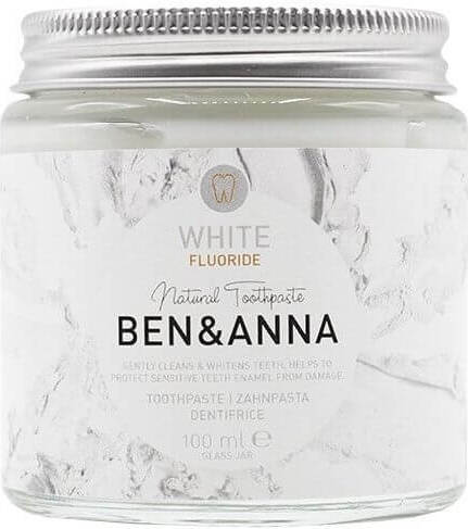 Dentifrice blanchissant au fluor en pot de 100 ml - BEN & ANNA