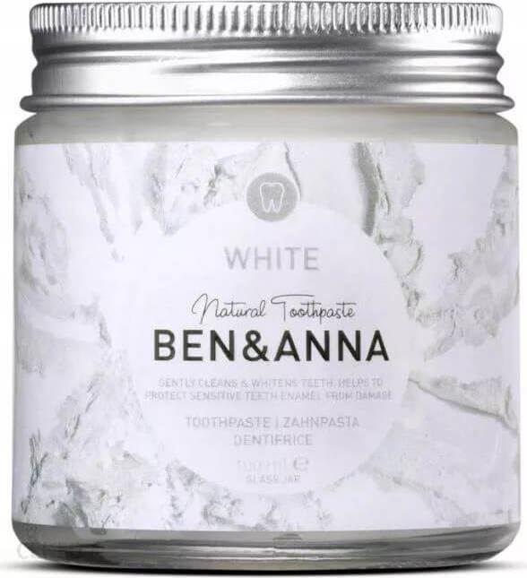 Dentifrice blanchissant sans fluor en pot de 100 ml - BEN & ANNA