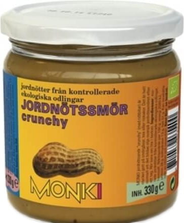 Crème de cacahuètes croquantes au sel de mer BIO 330 g - MONKI