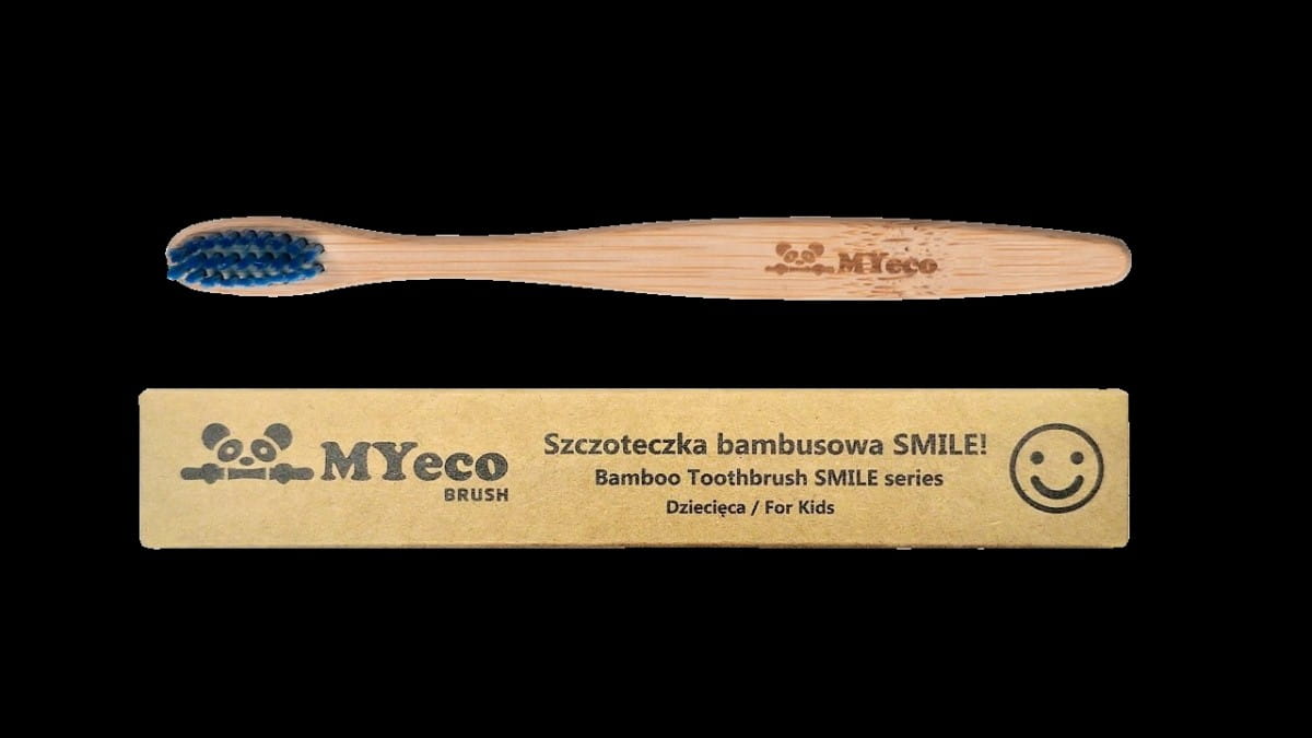 Brosse à dents enfant bambou bleu doux - MYECOBRUSH
