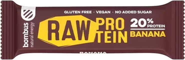 Barre protéinée crue à la banane sans gluten 50 g BOMBUS