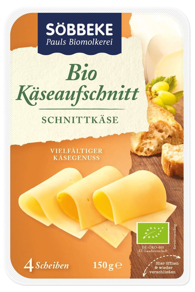 Mélange de fromage en tranches de 45% de matière grasse BIO 150 g - SOBBEKE