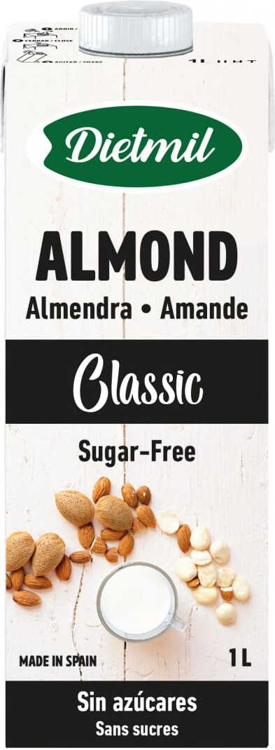 Boisson aux amandes sans sucre sans gluten 1000 ml - DIETMIL