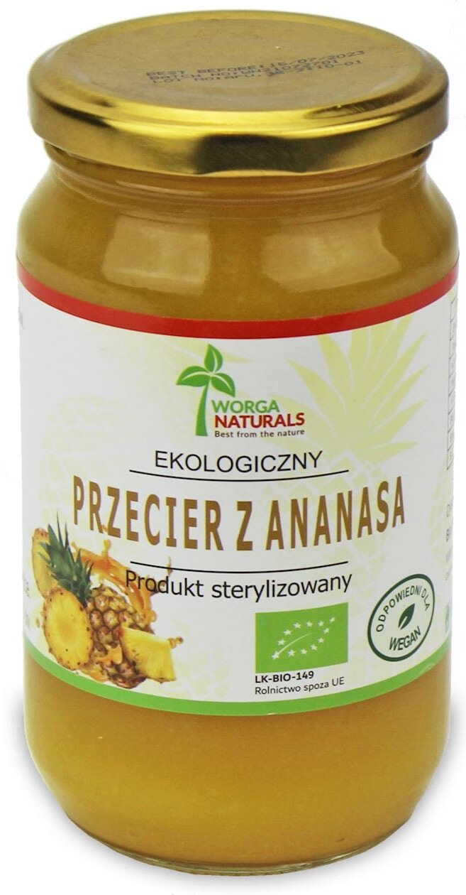 Purée d'ananas BIO 370 g (pot) - WORGA NATURALS