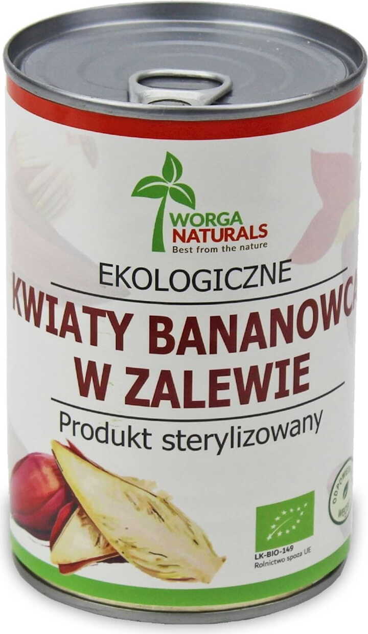 Fleurs de bananier en saumure BIO 400 g (220 g) (boîte) - WORGA NATURALS