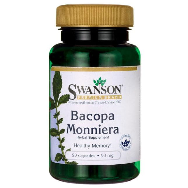 Bakopa extrait de bacopa monniera à petites feuilles 10 : 1 extrait 90 gélules SWANSON