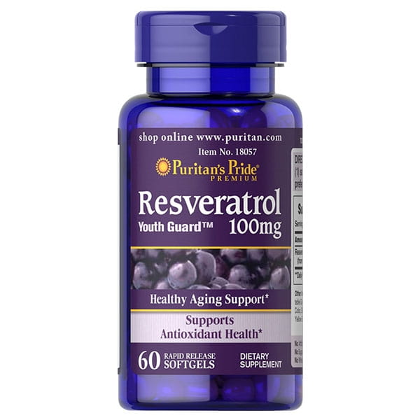 Resvératrol 100mg resvératrol 60 gélules PURITAN'S PRIDE