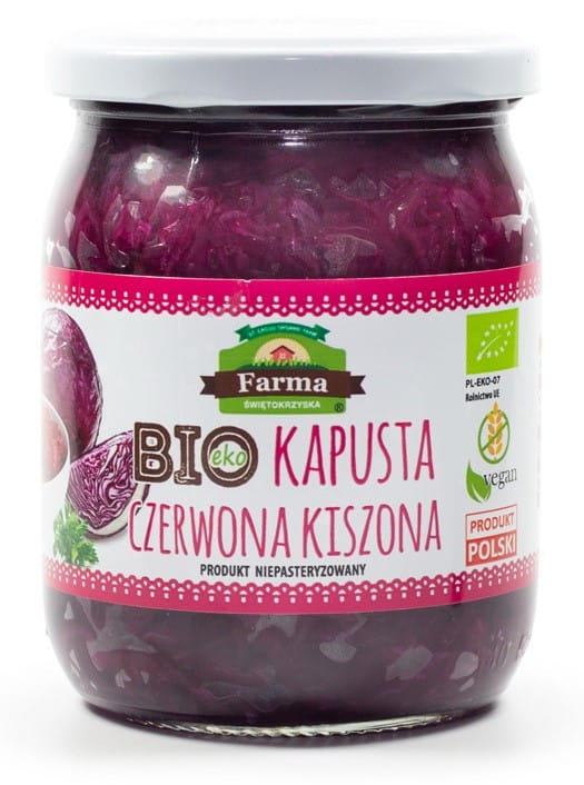 Choucroute rouge sans gluten BIO 480 g (420 g) - FARMA ŚWIĘTOKRZYSKA
