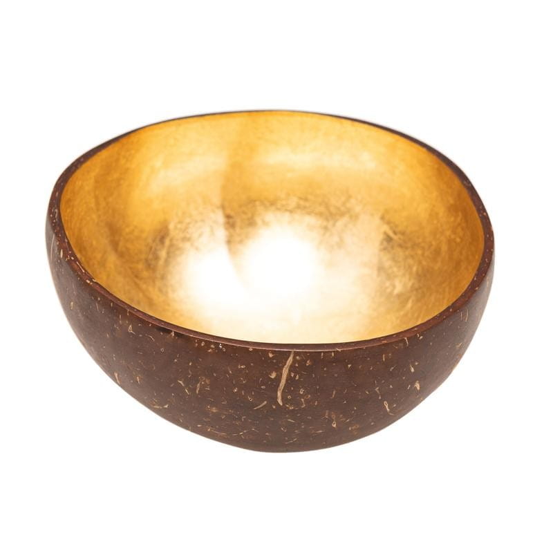 Bol décoratif en coquille de noix de coco dorée - CHIC - MIC