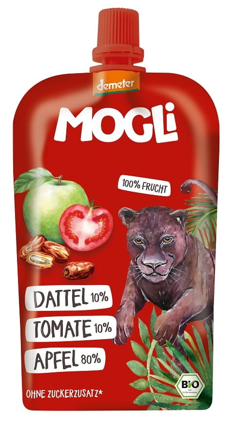 Purée de fruits pomme - tomate - dattes sans sucre ajouté demeter BIO 120 g - POSSIBLE