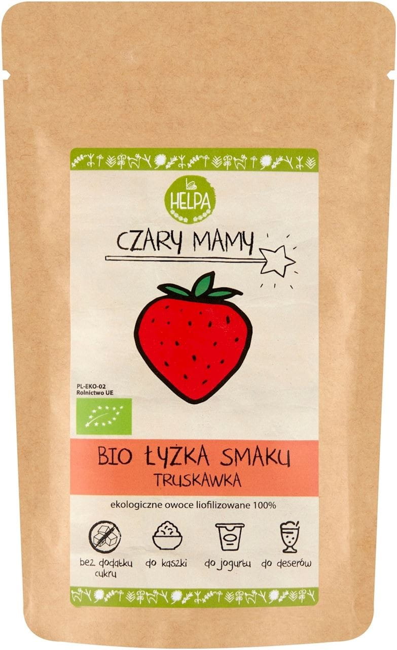 Cuillère à soupe d'arôme fraise (fraise en poudre lyophilisée) BIO 40 g - HELPA