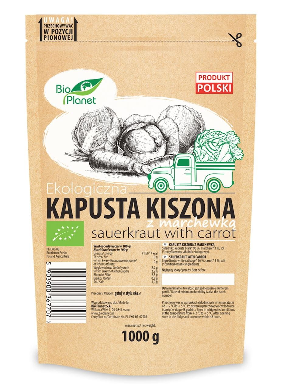 Choucroute aux carottes BIO 1 kg (doypack) - BIO PLANET