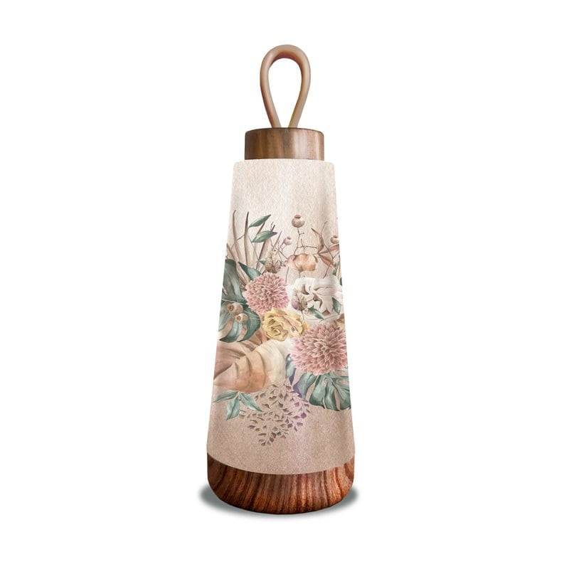 Bouteille isotherme anse silicone fleurs séchées 350 ml - CHIC - MIC