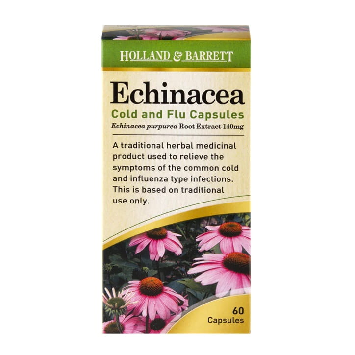 Echinacée rhume & grippe 60 gélules HOLLAND & BARRETT