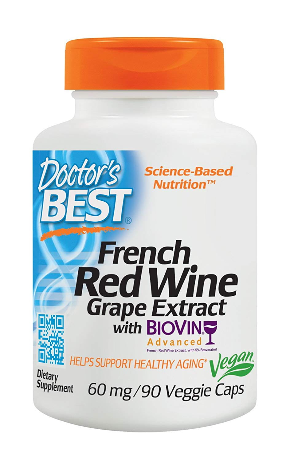 Vin rouge français vin rouge 90 gélules DOCTOR'S BEST
