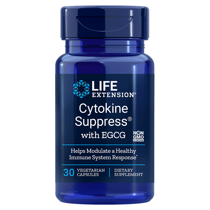 Suppression des cytokines avec egcg 30 gélules EXTENSION DE VIE