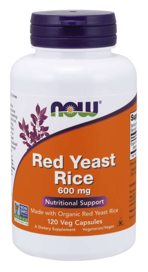 Levure de riz rouge 600 MG 120 gélules NOW FOODS
