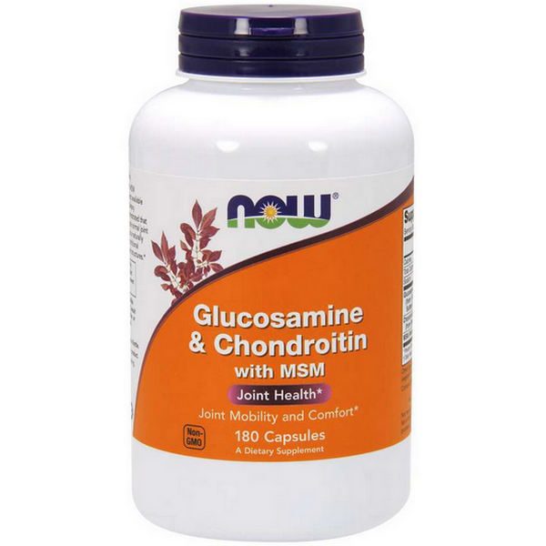Glucosamine et Chondroïtine avec MSM 180 capsules NOW FOODS