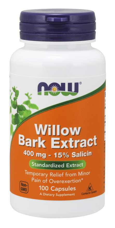 Extrait d'écorce de saule 100 capsules NOW FOODS