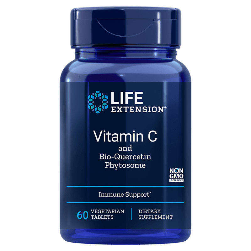 Vitamine C et bioquercétine phytosome 60 comprimés PROLONGATION DE VIE