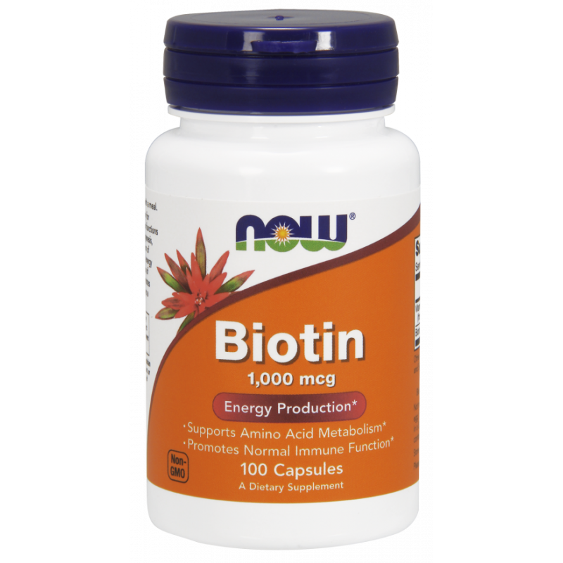 BioTIN biotine 1000 mcg 100 gélules NOW FOODS