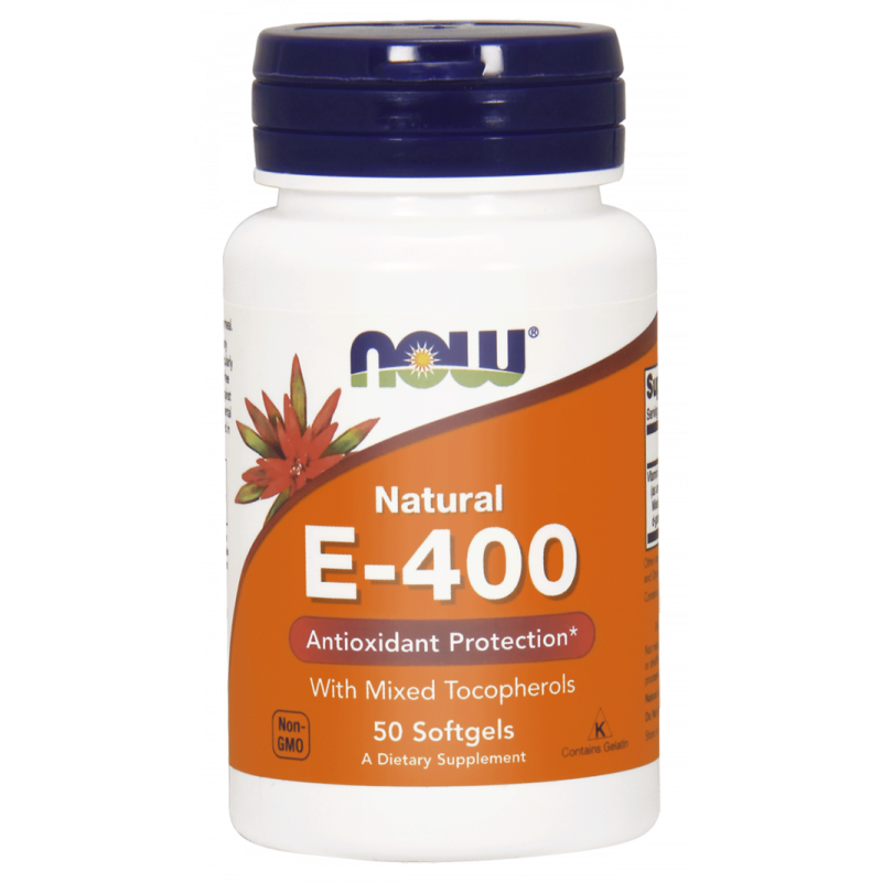 Vitamine E 400 ui 50 gélules de NOW FOODS