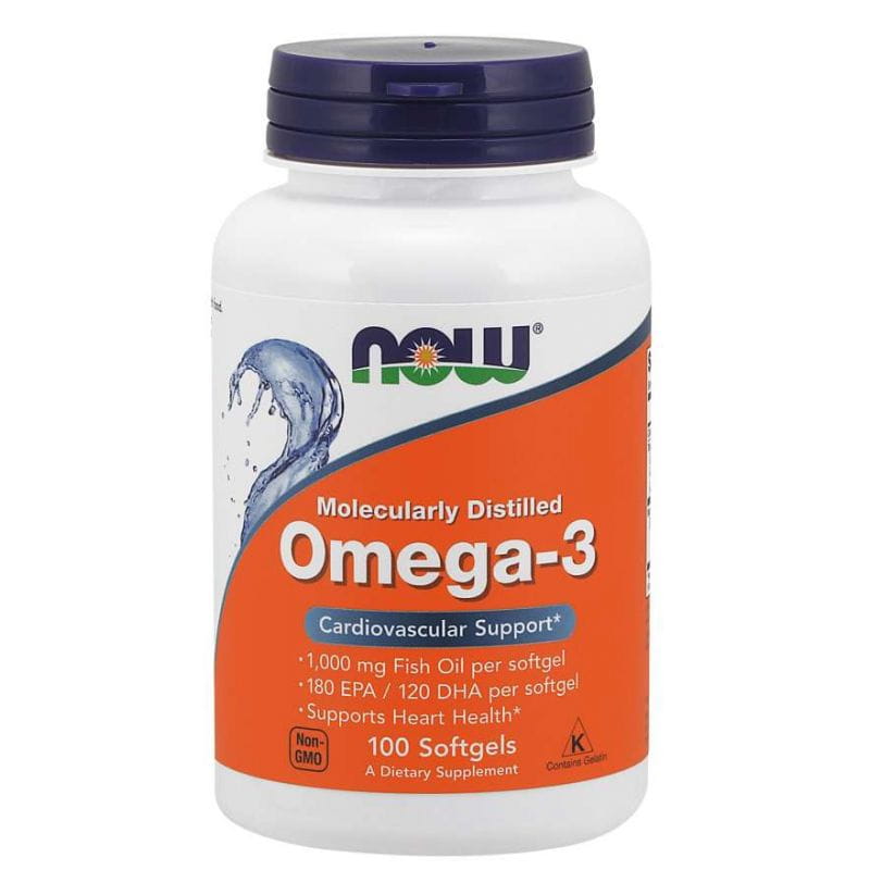 OMEGA 3 DHA 120 MG et EPA 180 MG 200 gélules NOW FOODS