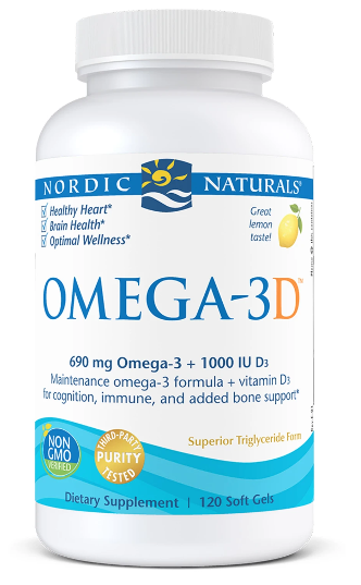 Omega3d 120 gélules NORDIC NATURALS
